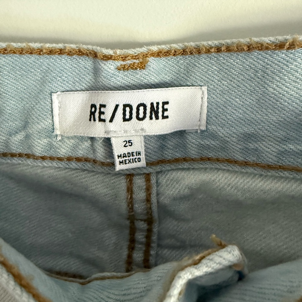 $295 Re/Done 90s High Rise Loose Bleach Destroy - 25 - Picture 9 of 15